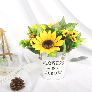 ins假话花向日葵假花仿真花摆件小清新盆栽客厅餐桌花艺装饰摆设