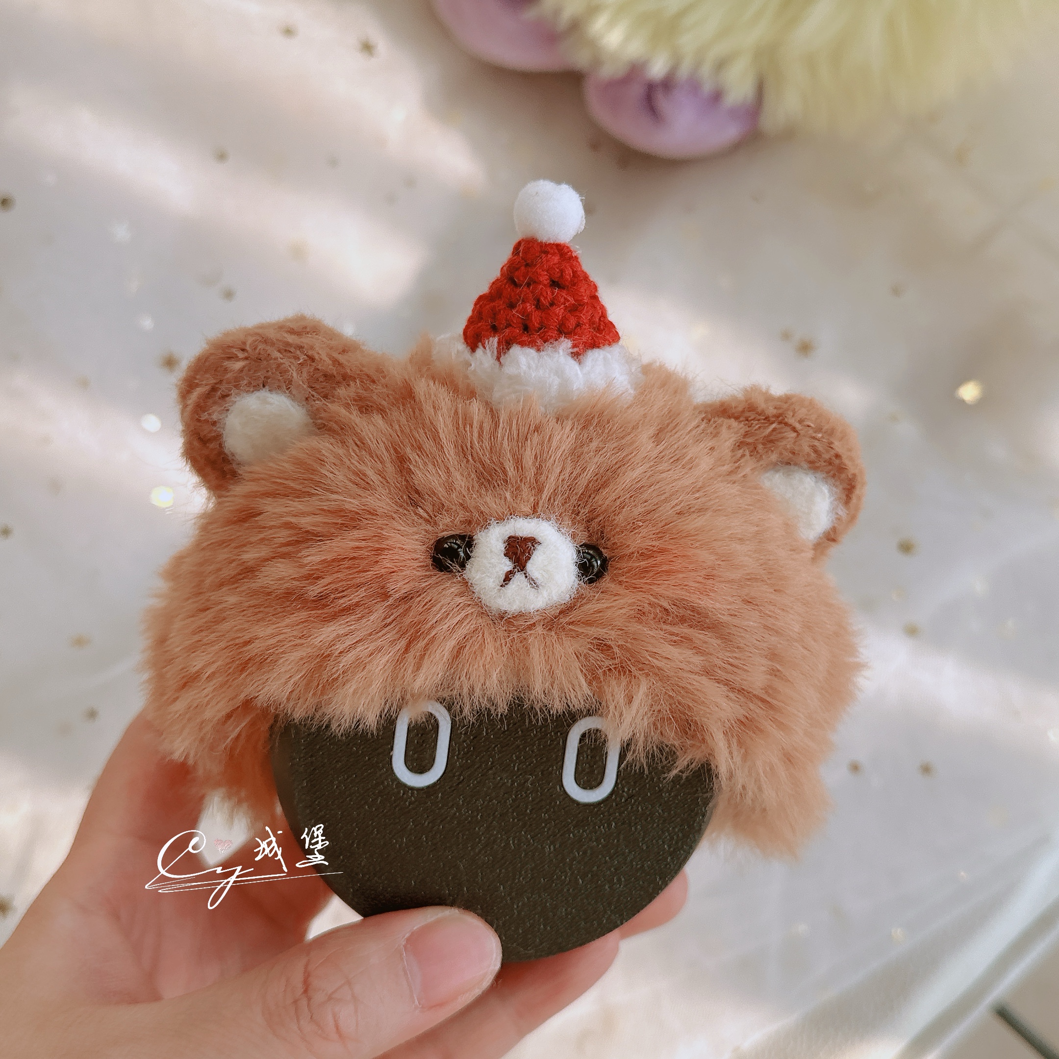 手工帽子适用蔚来汽车nomi机器人头套头饰装饰品摆件可爱编织新款