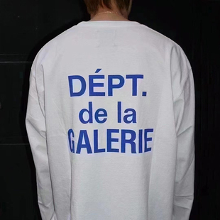 Gallery Dept法文法语字母印花高街宽松日常休闲潮牌圆领长袖T恤