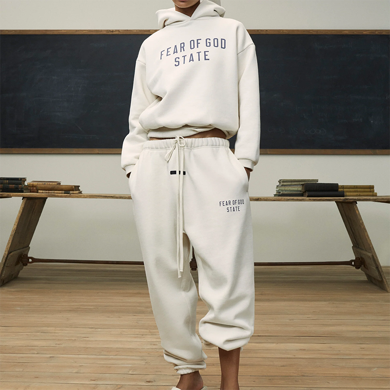 FOG FEAR OF GOD ESSENTIALS复线秋冬加绒宽松束脚卫裤长裤休闲裤