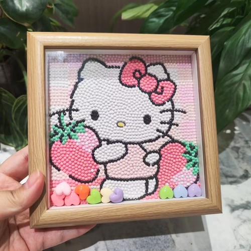 可爱Kitty凯蒂猫钻石画送画框