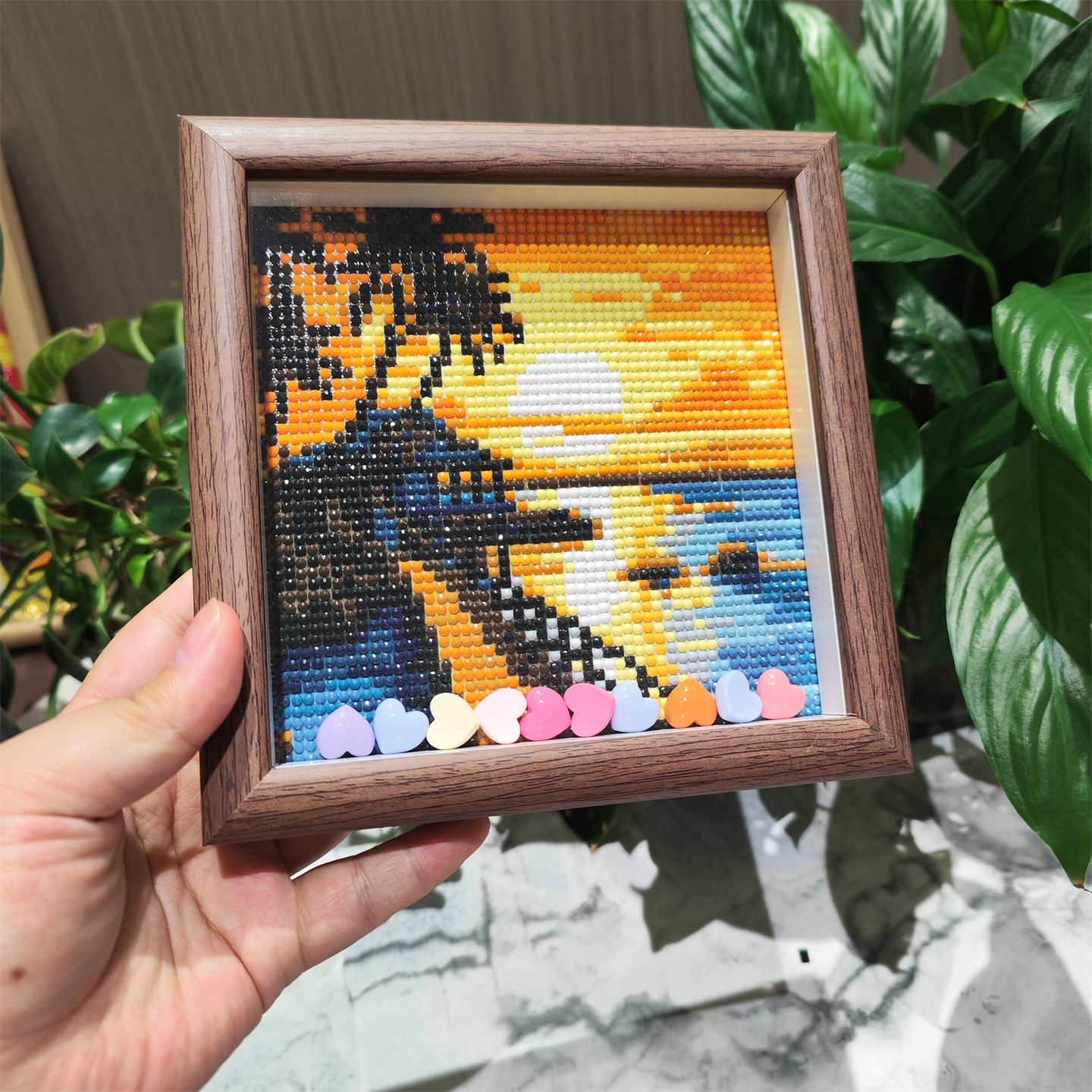 落日海景钻石画【送画框】油画风景2026新款手工小幅钻石绣摆台