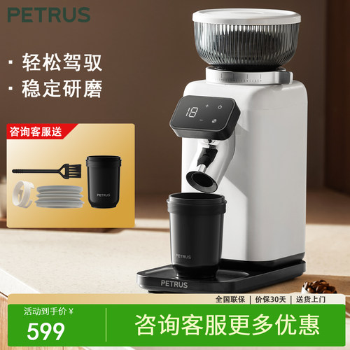 柏翠家用电动磨豆机现磨意式小型意式咖啡机直落粉PE3788