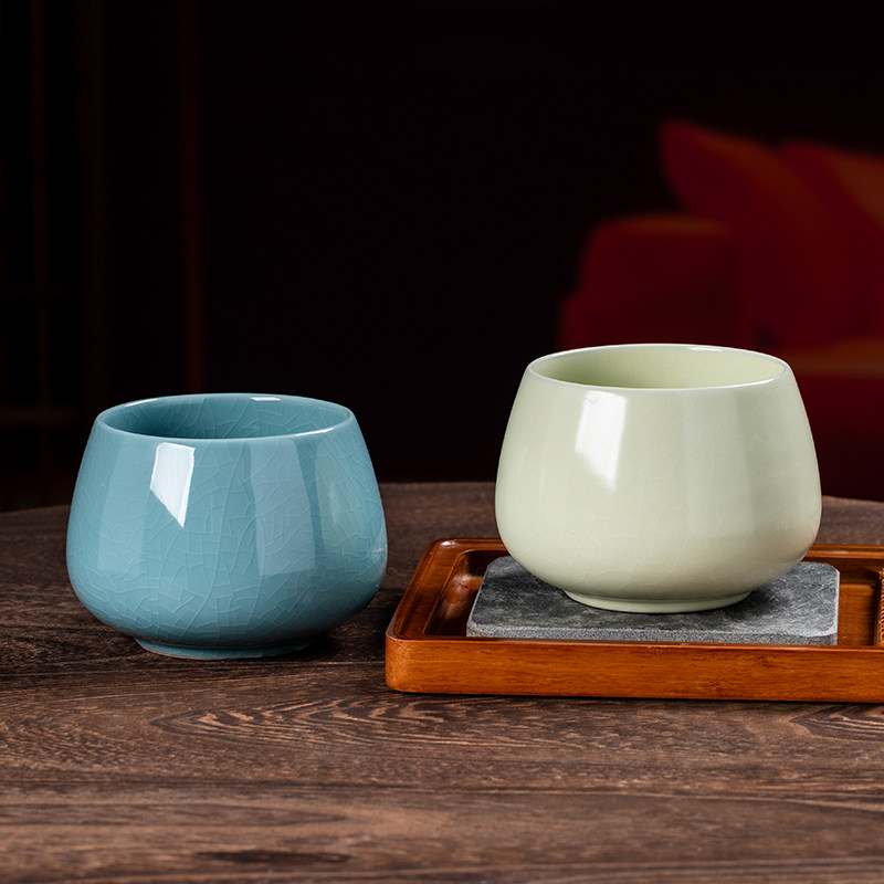 天青汝窑建水家用茶渣缸杯洗茶水盂复古日式陶瓷禅意茶渣桶烟灰缸,餐饮具,茶台废水/渣桶,淘宝优惠券,粉丝福利购,淘宝优惠卷