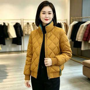 时尚短款棉服长袖女冬新款立领宽松显瘦加厚保暖棉袄外套