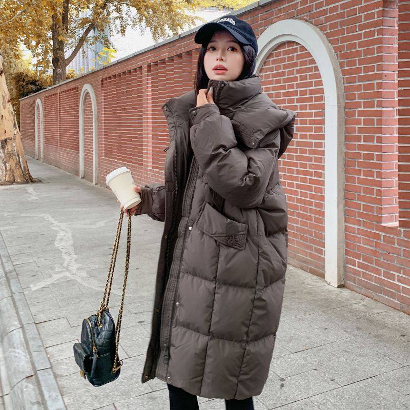 原版商场同款 鹅绒服2025新款羽绒服女中长款冬季加厚外套小个子