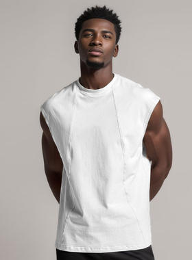 MCPW 美式吸汗运动背心男士宽松ins透气跑步无袖训练健身衣服坎肩