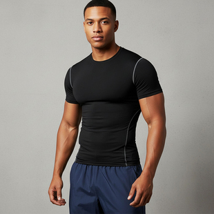 MCPW cleanfit圆领速干高弹透气t恤紧身型健身衣男 运动训练短袖