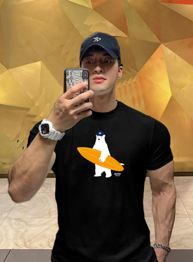 MCPW 潮牌户外休闲上衣短袖运动T恤男圆领青年美式夏季240305C