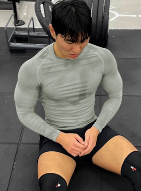 MCPW 速干紧身衣训练T恤上衣男运动打底衫秋季透气高弹长袖健身服