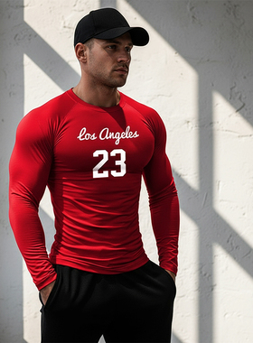 MCPW 运动透气t恤长袖户外打底衫速干紧身训练服美式高弹健身上衣