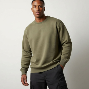 加绒加厚打底衫 MCPW 银狐绒保暖圆领卫衣男运动宽松410g休闲长袖