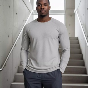 圆领透气健身上衣秋季 MCPW 休闲户外打底衫 男士 运动t恤速干长袖