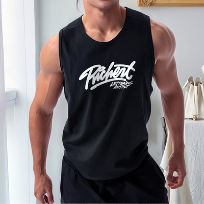 MCPW 无袖运动透气t恤时尚背心健身休闲上衣坎肩夏季男240303J