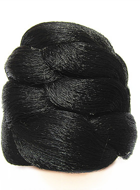 发包发髻古装假发造型黑色舞台戏剧复古写真影楼汉服儿童小高发