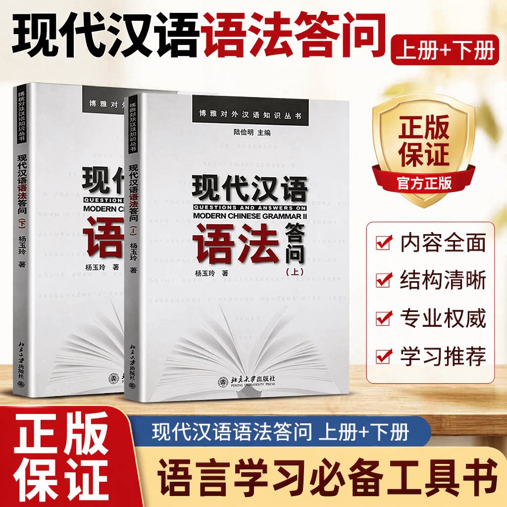 现代汉语语法答问 杨玉玲 应晨锦 上册+下册 北京大学出版社 汉语教学必备国际教育考研参考书