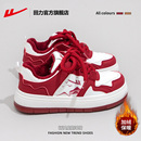 回力官方旗舰店女鞋新款冬季棉鞋厚底鞋子女士本命年红色板鞋女款