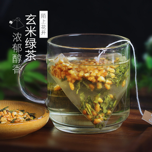 买1送1玄米茶寿司料理店专用茶包日式本绿茶糙米茶蒸青三角袋泡茶