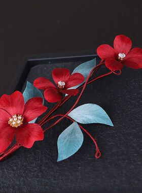 2026年原创设计纯手工非遗蚕丝绒花胸针复古旗袍配饰小众百搭温柔