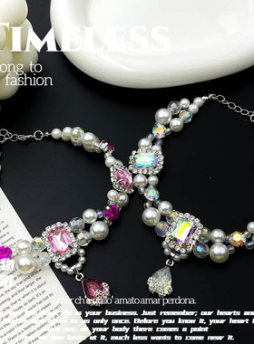 宠物用品猫咪狗狗名媛贵气珍珠项链手工宠物时尚甜美可爱饰品跨境