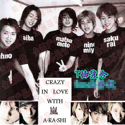 VS岚Arashi画伯樱井翔 渡海二宫大野智相叶松本润同款T恤Tシャツ