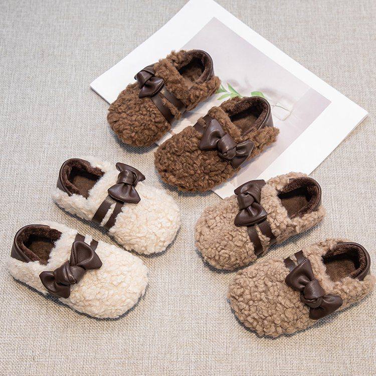 女童时尚羊羔毛棉鞋2025冬季新款中小童软底加绒保暖一脚蹬豆豆鞋,童鞋/婴儿鞋/亲子鞋,棉鞋,淘宝优惠券,粉丝福利购,淘宝优惠卷