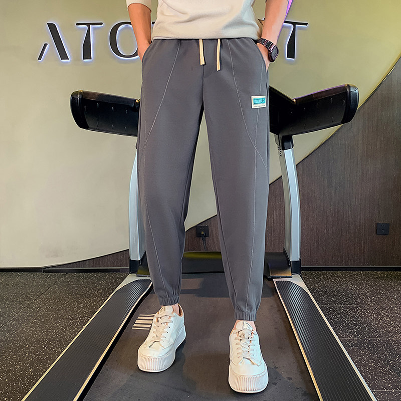 秋季新款男生社会小伙运动裤男士束脚卫裤1003-1A59P48，男装休闲裤，星座1003-1