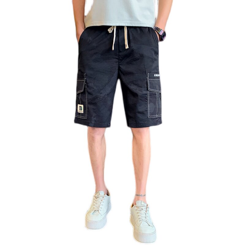 男士夏季时尚短裤男生五分裤裤子工装直筒潮牌休闲1003-1A25P48,男装休闲裤,星座1003-1