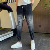 202春夏新款牛仔裤男士修身社会裤子束脚裤时尚1003-1A10P58，男装牛仔裤，星座1003-1
