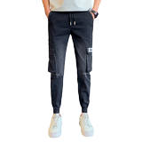 秋痞帅男生修身休闲裤男士潮流小脚长裤男裤工装1003-1A20P58，男装休闲裤，星座1003-1