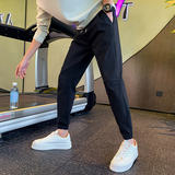 2024春秋新款痞帅裤子男士修身小脚九分裤潮流休闲裤1003-1A60P48，男装休闲裤，星座1003-1