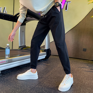 2024春秋新款痞帅裤子男士修身小脚九分裤潮流休闲裤1003-1A60P48,男装休闲裤,星座1003-1
