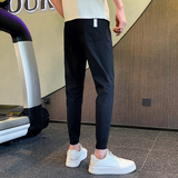 新款夏季男生修身小脚裤男百搭束脚九分裤社会小伙1003-1A32P48，男装休闲裤，星座1003-1