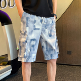男士薄款五分裤男生工装休闲短裤休闲裤运动潮流1003-1A30P48，男装休闲裤，星座1003-1