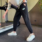 秋季新款男生社会小伙运动裤男士束脚卫裤1003-1A59P48，男装休闲裤，星座1003-1