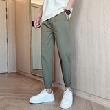 2024新款春夏款9分休闲男裤修身九分小脚男款束脚裤1003-1A82P48，男装休闲裤，星座1003-1