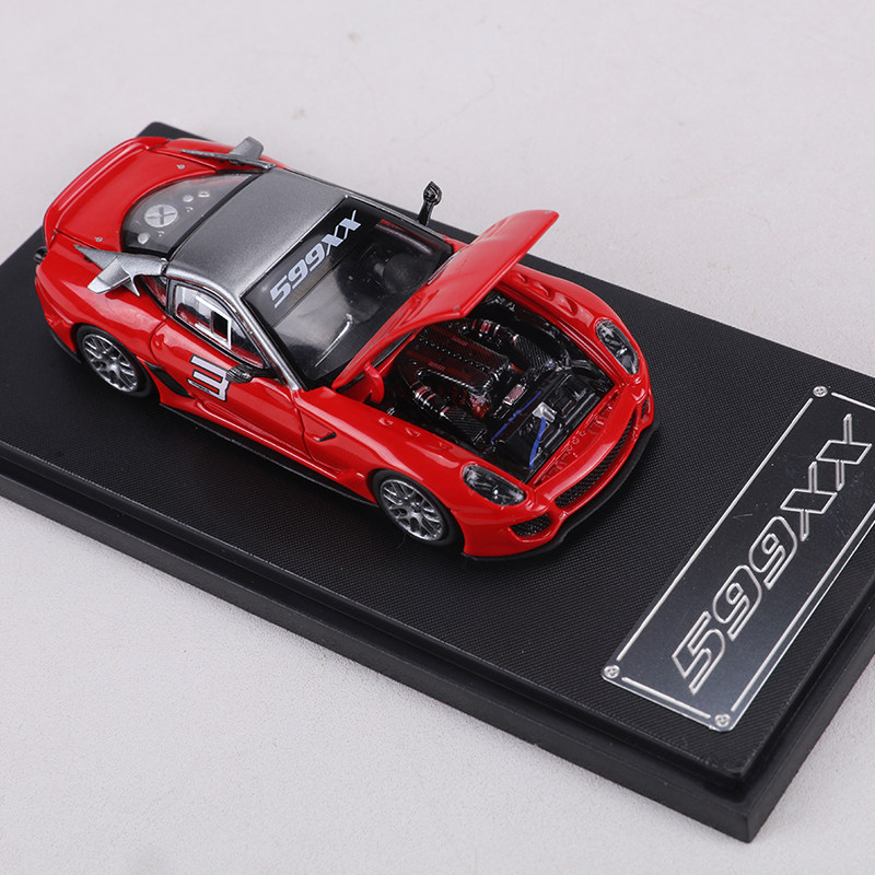 RM犀牛1:64法拉利599XX跑车开盖版合金仿真汽车模型收藏