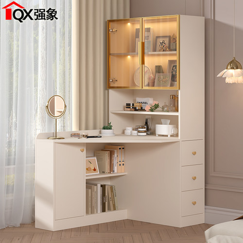 小户型多功能转角梳妆台书桌一体