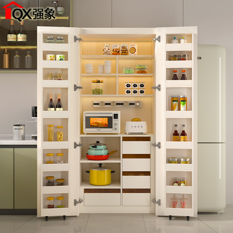 奶油风大容量餐边柜靠墙一体多层储物收纳柜客厅零食柜高柜G320,住宅家具,餐边柜,淘宝优惠券,粉丝福利购,淘宝优惠卷