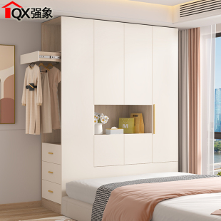 奶油风衣柜卧室家用床头柜床尾置物柜长条收纳柜榻榻米夹缝柜A56