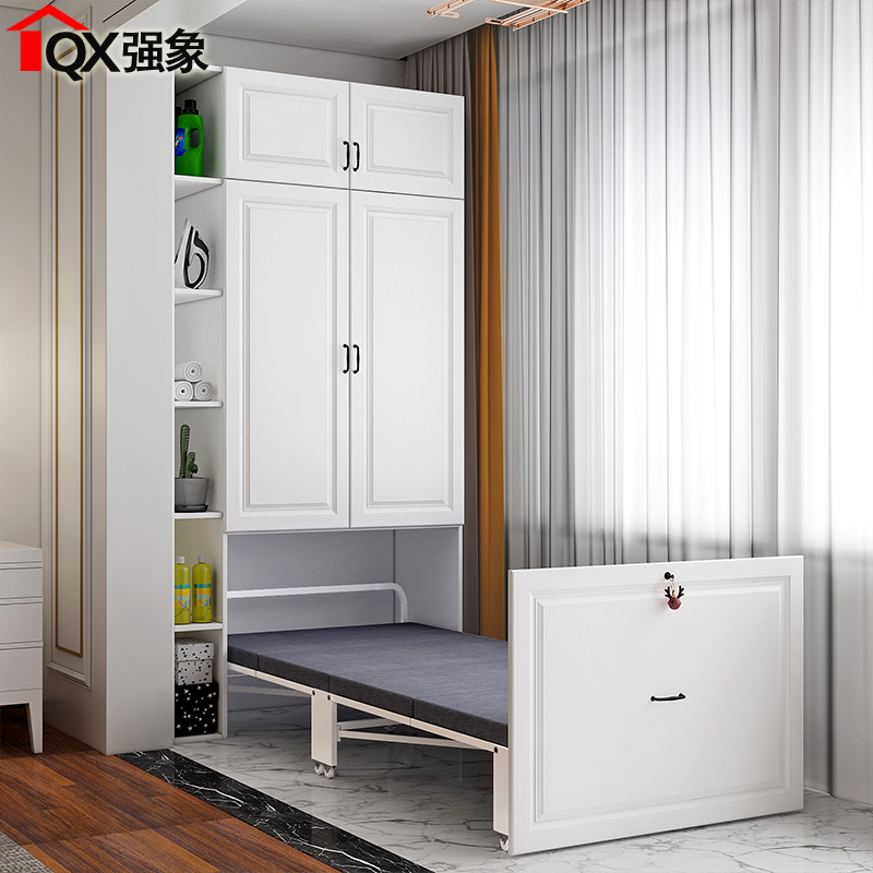 阳台隐形床衣柜一体家用伸缩