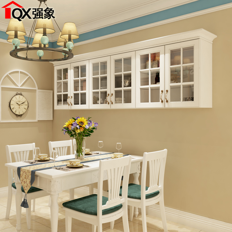 简欧厨房挂墙式顶柜置物架