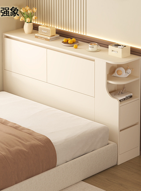 夹缝床头柜床尾柜置物柜长条储物柜卧室缝隙床边收纳窄柜定制F104