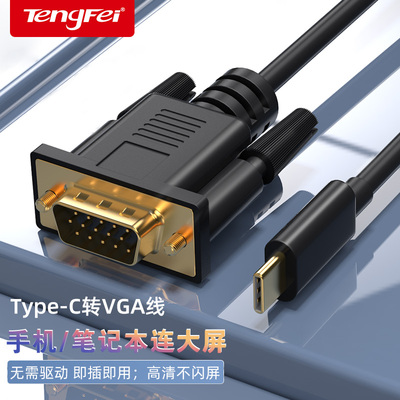 Type-C转VGA/DVI投屏拓展坞线