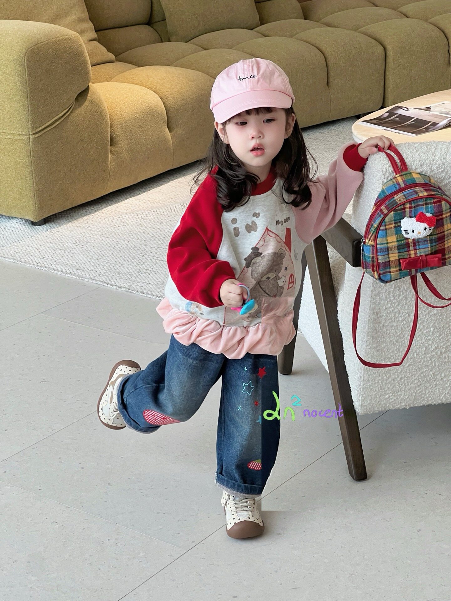 映次2026年秋季新款女童卫衣儿童洋气时髦上衣牛仔裤