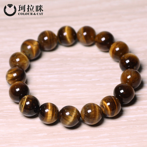珂拉咪天然黄虎眼石水晶饰品手链