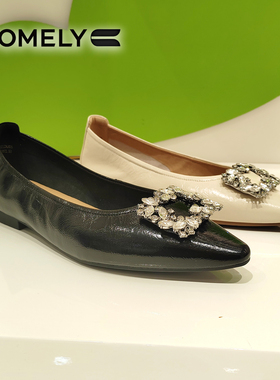 COMELY 康莉女鞋2026春季商场新款平底尖头浅口舒适单鞋 KYQ61221