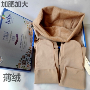 包邮秋冬薄绒加肥加大码富姐高腰一体显瘦保暖打底裤连裤袜钢丝袜