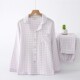 春秋纯棉双层纱布女士可外穿格子睡衣套装 日系夏季 家居服日系简约