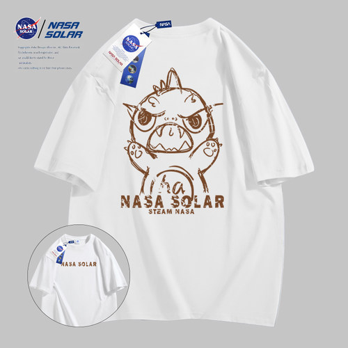NASA联名款卡通情侣潮流圆领短袖